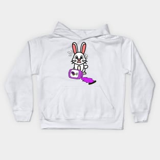 Funny Bunny spilled grape jam Kids Hoodie